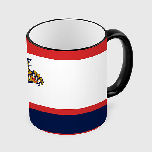 Кружка цветная Florida Panthers / 3D-Черный кант – фото 1