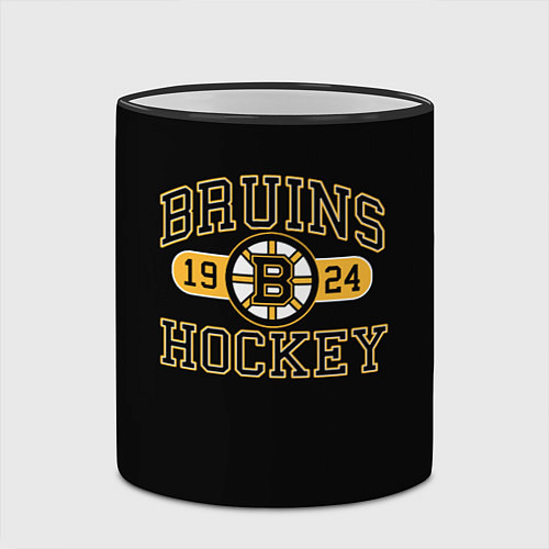 Кружка цветная Boston Bruins: Est.1924 / 3D-Черный кант – фото 2