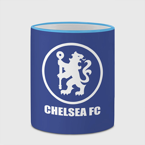 Кружка цветная Chelsea FC / 3D-Небесно-голубой кант – фото 2