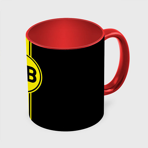 Кружка цветная BVB / 3D-Белый + красный – фото 1