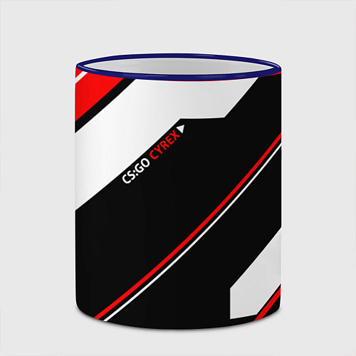 Кружка цветная CS:GO Cyrex Style / 3D-Синий кант – фото 2
