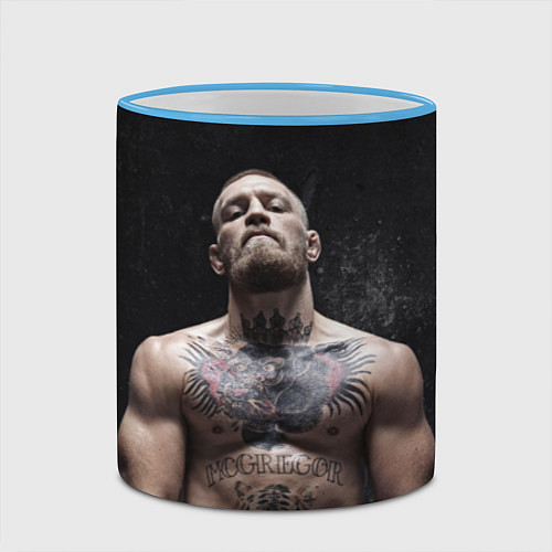 Кружка цветная Конор Макгрегор / 3D-Небесно-голубой кант – фото 2