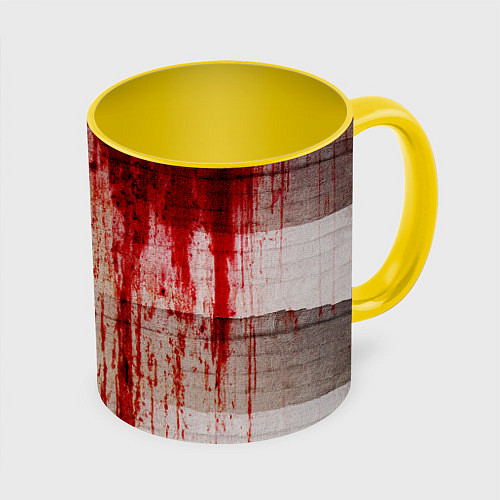 Кружка цветная Бинты 1 / 3D-Белый + желтый – фото 1