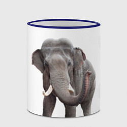 Кружка 3D Большой слон, цвет: 3D-синий кант — фото 2