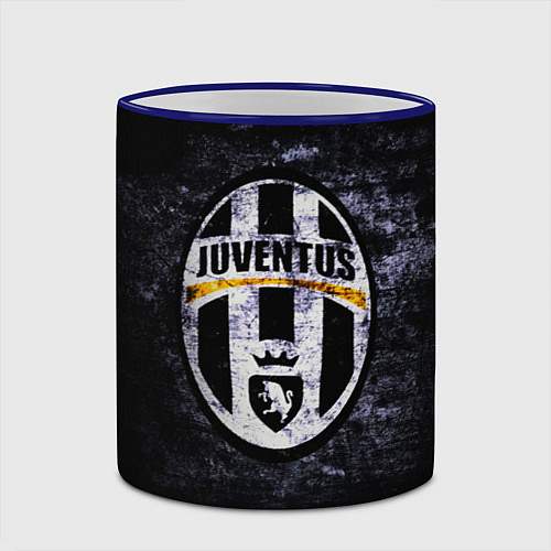 Кружка цветная Juventus: shadows / 3D-Синий кант – фото 2