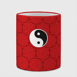 Кружка 3D Yin Yang, цвет: 3D-красный кант — фото 2