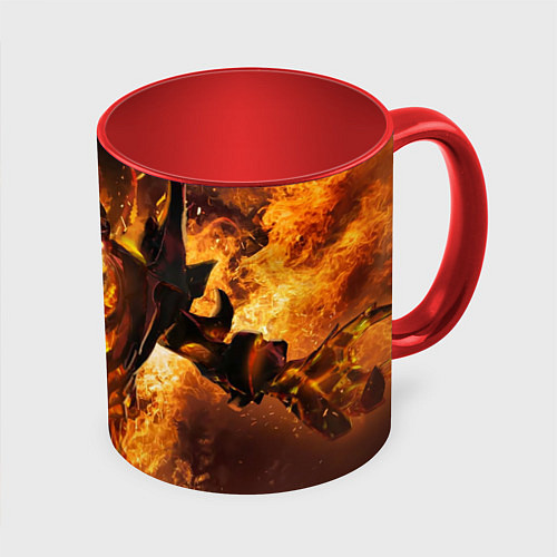 Кружка цветная Nevermore Hell / 3D-Белый + красный – фото 1