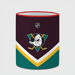 Кружка 3D NHL: Anaheim Ducks, цвет: 3D-красный кант — фото 2