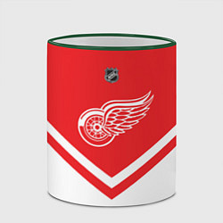 Кружка 3D NHL: Detroit Red Wings, цвет: 3D-зеленый кант — фото 2