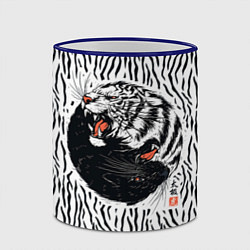 Кружка 3D Yin Yang Tigers, цвет: 3D-синий кант — фото 2