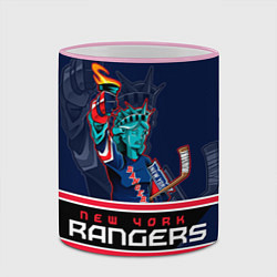 Кружка 3D New York Rangers, цвет: 3D-розовый кант — фото 2