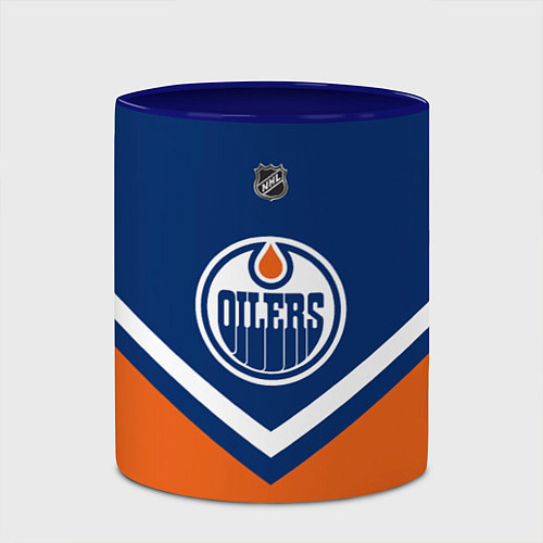 Кружка цветная NHL: Edmonton Oilers / 3D-Белый + синий – фото 2