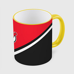 Кружка 3D NHL: New Jersey Devils, цвет: 3D-желтый кант