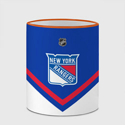 Кружка 3D NHL: New York Rangers, цвет: 3D-оранжевый кант — фото 2