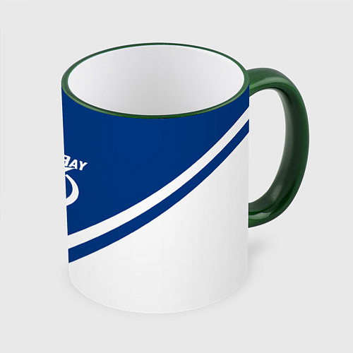 Кружка цветная NHL: Tampa Bay Lightning / 3D-Зеленый кант – фото 1