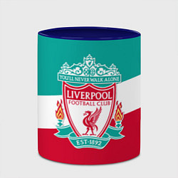 Кружка 3D Liverpool: You'll never walk alone, цвет: 3D-белый + синий — фото 2