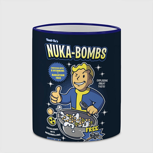 Кружка цветная Nuka Bombs / 3D-Синий кант – фото 2