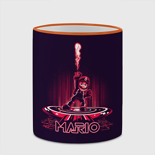 Кружка цветная Mario Tron / 3D-Оранжевый кант – фото 2