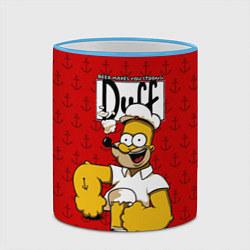 Кружка 3D Duff Beer, цвет: 3D-небесно-голубой кант — фото 2