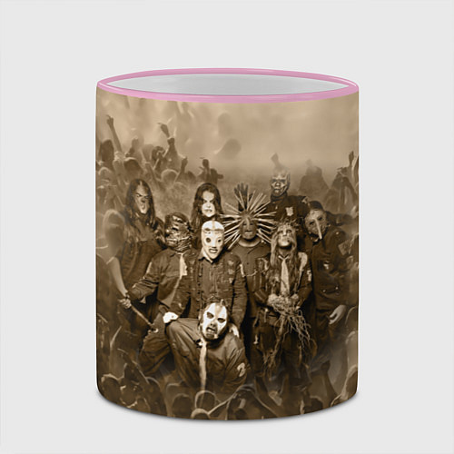Кружка цветная Slipknot Sepia / 3D-Розовый кант – фото 2