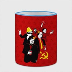Кружка 3D Communist Party, цвет: 3D-небесно-голубой кант — фото 2