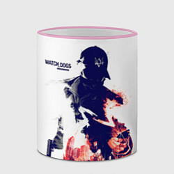 Кружка 3D Watch Dogs 2, цвет: 3D-розовый кант — фото 2