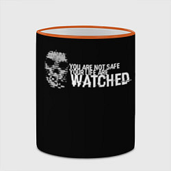 Кружка 3D Watch Dogs 2, цвет: 3D-оранжевый кант — фото 2