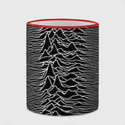Кружка 3D Joy Division: Unknown Pleasures, цвет: 3D-красный кант — фото 2