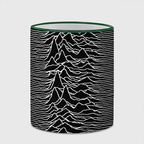 Кружка цветная Joy Division: Unknown Pleasures / 3D-Зеленый кант – фото 2