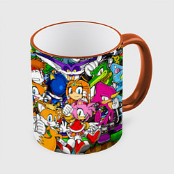 Кружка 3D Sonic Stories, цвет: 3D-оранжевый кант