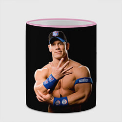 Кружка 3D Джон Сина борец, цвет: 3D-розовый кант — фото 2