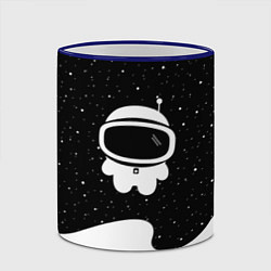 Кружка 3D Маленький космонавт, цвет: 3D-синий кант — фото 2