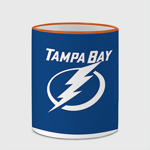 Кружка цветная Tampa Bay: Vasilevskiy / 3D-Оранжевый кант – фото 2
