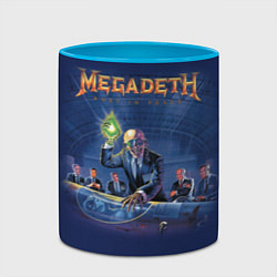 Кружка 3D Megadeth: Rust In Peace, цвет: 3D-белый + небесно-голубой — фото 2