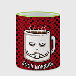 Кружка 3D Good Morning, цвет: 3D-светло-зеленый кант — фото 2