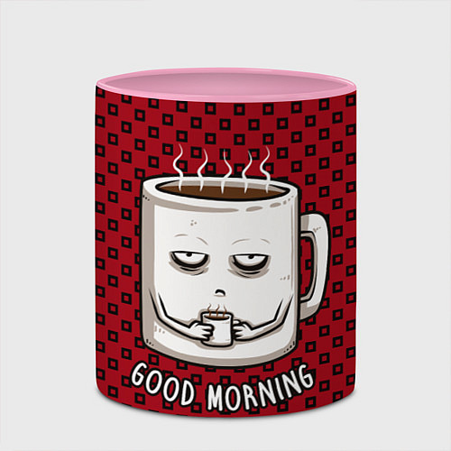 Кружка цветная Good Morning / 3D-Белый + розовый – фото 2