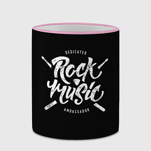 Кружка цветная Rock Music / 3D-Розовый кант – фото 2