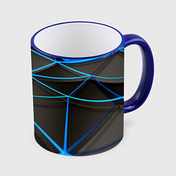 Кружка 3D Текстура, цвет: 3D-синий кант