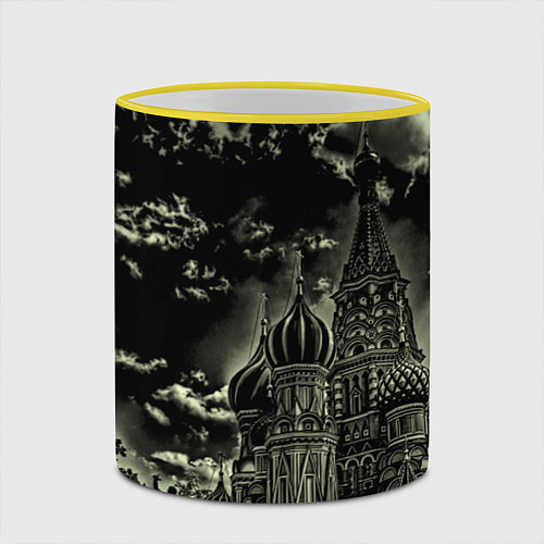 Кружка цветная Dark Kremlin / 3D-Желтый кант – фото 2