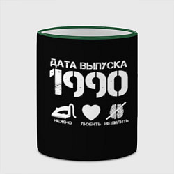 Кружка 3D Дата выпуска 1990, цвет: 3D-зеленый кант — фото 2