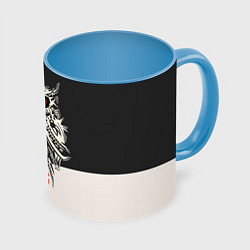 Кружка 3D TDD Owl 95, цвет: 3D-белый + небесно-голубой