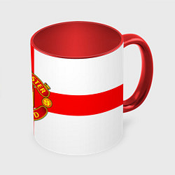 Кружка 3D Manchester Utd: England, цвет: 3D-белый + красный