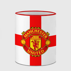 Кружка 3D Manchester Utd: England, цвет: 3D-красный кант — фото 2