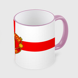 Кружка 3D Manchester Utd: England, цвет: 3D-розовый кант