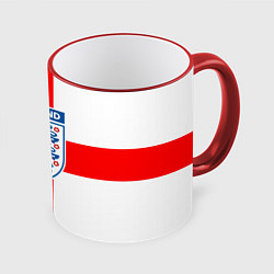 Кружка 3D Сборная Англии, цвет: 3D-красный кант