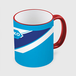 Кружка 3D Молоко сгущеное, цвет: 3D-красный кант