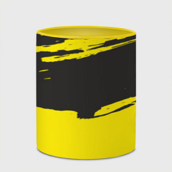Кружка 3D Чёрно-жёлтый, цвет: 3D-белый + желтый — фото 2