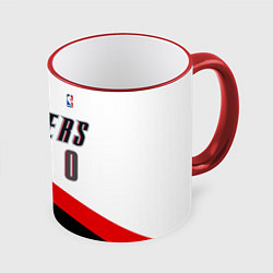 Кружка 3D Portland Trail Blazers 0, цвет: 3D-красный кант