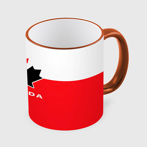 Кружка цветная Canada Team / 3D-Оранжевый кант – фото 1