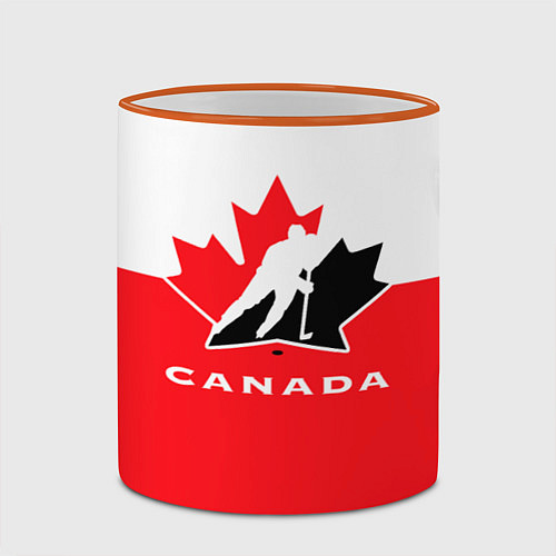 Кружка цветная Canada Team / 3D-Оранжевый кант – фото 2